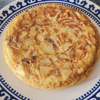 Tortilla con cebolla 