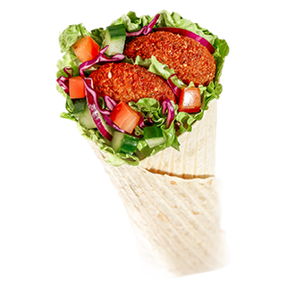 Kebab wegetariański na cienkim cieście