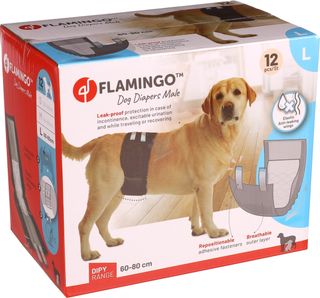 Flamingo Diaper Male Dipy L - хигиенни гащи за мъжки кучета 60 - 80 см