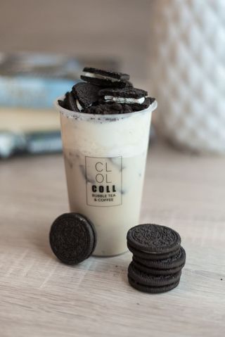 Oreo milk tea - fresh milk (iced)