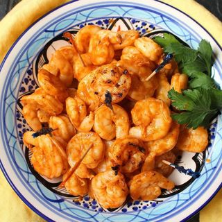 Gambas com piri - piri