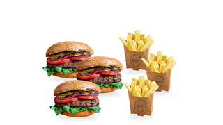 3x Burger+3x Frytki