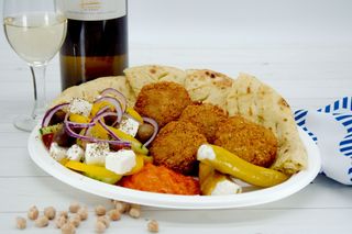 Piatto vegetariano di ceci