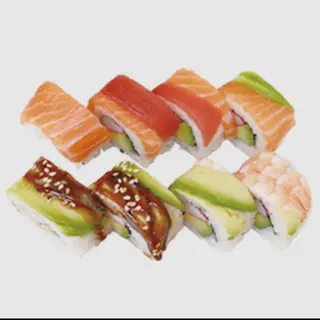 9. Sushi Roll Rainbow Roll (8 Uds.)