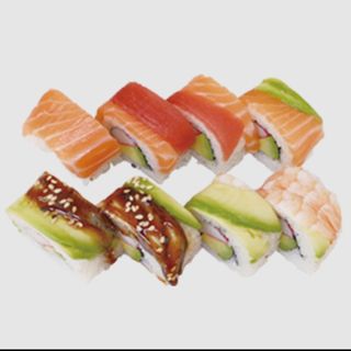 9. Sushi Roll Rainbow Roll (8 Uds.)