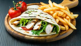 Piadina Pollo con pattatine fritte