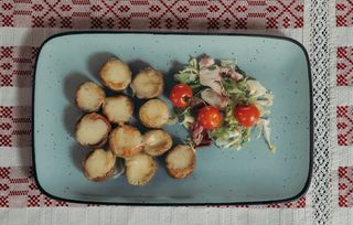 Ciuperci umplute cu burduf 