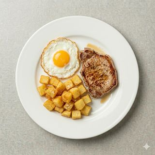 Lomo Con Huevo Y Patata