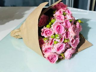 ჯუჯა ვარდების თაიგული (ვარდისფერი)