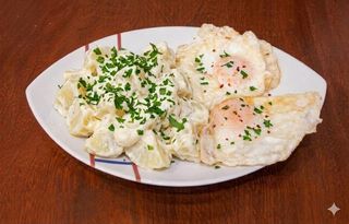 Huevos Fritos Con Patatas Alioli