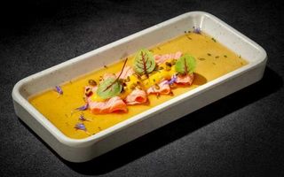 178. Carpaccio salmone flambe - 4 pezzi