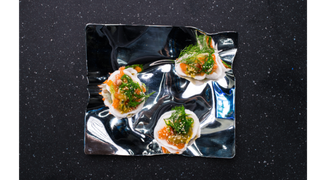 Gravlax z łososia na focacci 3szt.