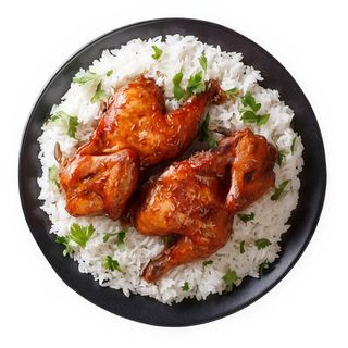 03 Arroz blanco con pollo picante