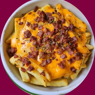 Patatas gratinadas con Queso Cheddar y Bacon-Crispy