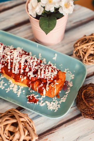 Pohovana slatka palačinka sa vanilla kremom