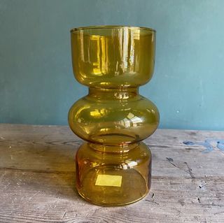Jarrón Cristal Ocre