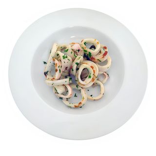 Calamar salteado con pimiento