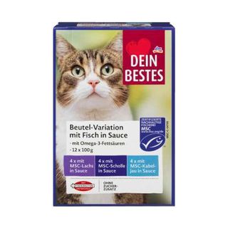 Dein Bestes mačka losos lis. pastrnjak 12 x 100 g (158925)