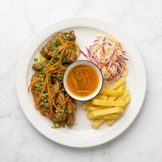 Chicken Wings with Fries