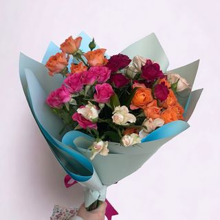 Buchet Colorat Cu Minirosa - Standard