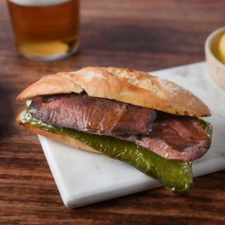 Pepito con pimiento verde