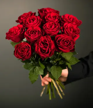 12 rose rosse