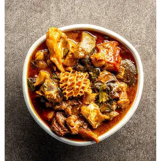 Bitter Leaf / Oha Soup With Poundo Yam