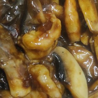 Gambas Con Champiñón