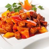 cerdo con salsa picante