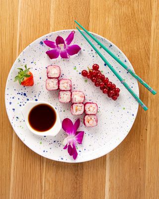 Rolka w płatku sojowym z bananem