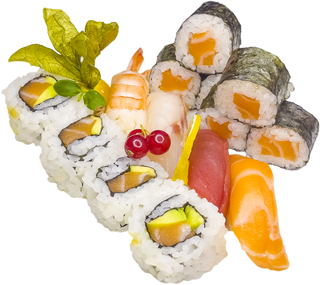 119. Bandeja uramaki, maki y nigiri (14 uds)