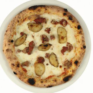 Pizza bianca patata e salsiccia