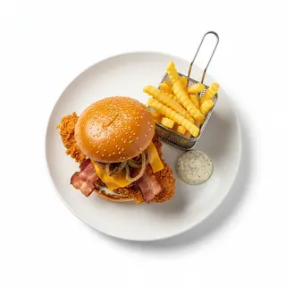 Hamburguesa De Pollo Crujiente