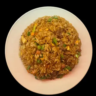 Arroz chau chau com vaca