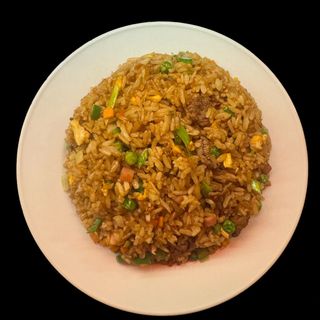 Arroz chau chau com vaca