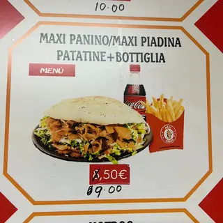 Menù maxi piadina kebab