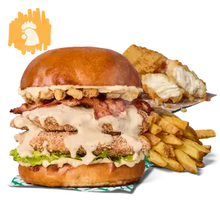 PODWÓJNY AVE CEZAR CHICKEN ZESTAW POWIĘKSZONY