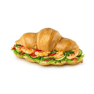 Croissant z Krewetką po Azjatycku