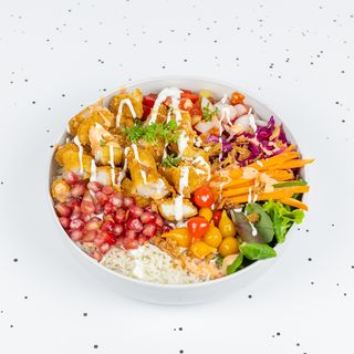 Crispy Chicken Over Rice