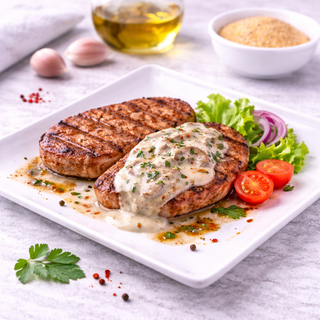 Cotlet de porc cu sos alb 200/50G