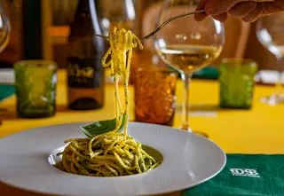 Espaguetis Al Pesto