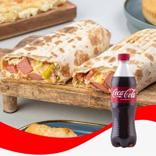 მექსიკური ჰოთ-დოგი ლავაშით + 1X კოკა-კოლა კლასიკი - 0,5ლ