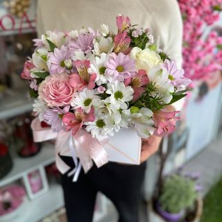 Плик с цветя в нежна гама #039