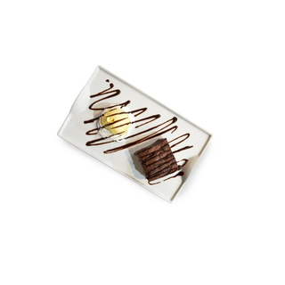 Brownie con helado