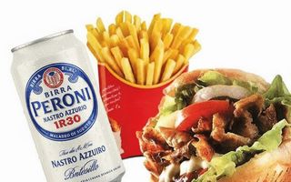 Panino kebap menù con birra 33 cl