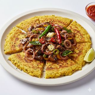 Farinata ai funghi e burro