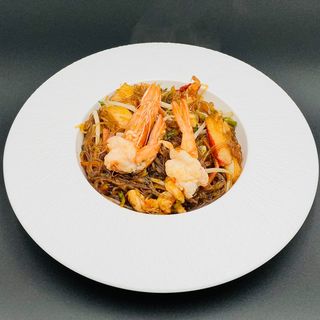 55. Spaghetti di soia con frutti di mare