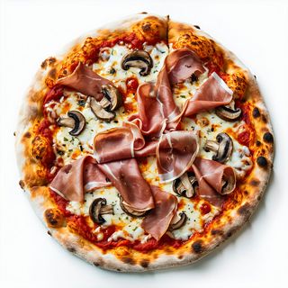 Prosciutto e funghi al tracino
