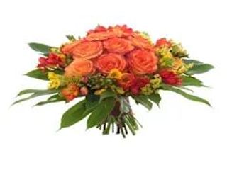 Bouquet misto grande colore arancione