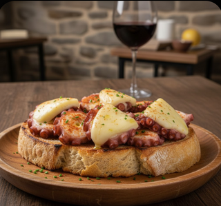 Tosta De Pulpo Y Queso Tetilla